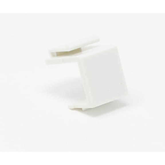 RiteAV Keystone Jack Blank White Solid