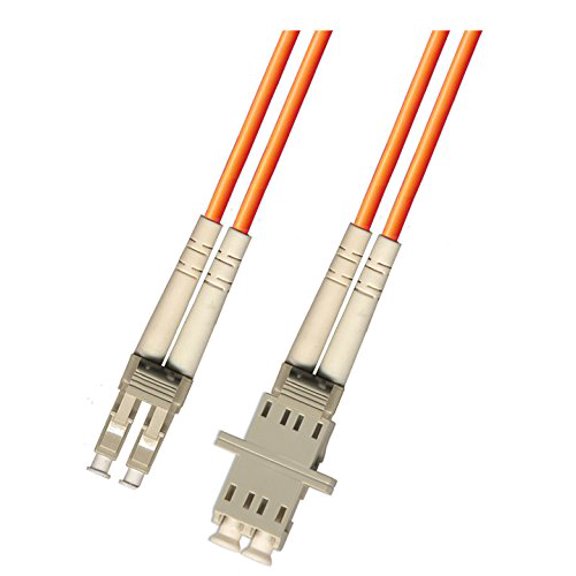 RiteAV LC Male - LC Female 62.5/125 Duplex Fiber Optic Cable Adapter 1ft Multimode