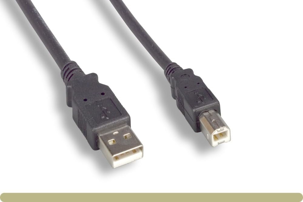RiteAV - Long Midi Cable USB 2.0 Type-A to Type-B High Speed Cord for Audio Interface, Midi Keyboard, USB Microphone, Mixer, Speaker, Monitor, Instrument, Strobe Light System (15 Feet (5 Meter))