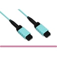 thumbnail image 1 of RiteAV - MPO Female to MPO Female OM4 Multi-Mode 12 Strand Fiber Optic Trunk Cable (Type B) 10 Gb/s, 40 Gb/s, and 100 Gb/s (20 Meter (75 Feet)), 1 of 1