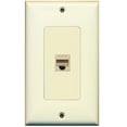 thumbnail image 1 of RiteAV - New Single Port Decorative Network Wall Plate - (Tooless) F/F - Light Almond, 1 of 1