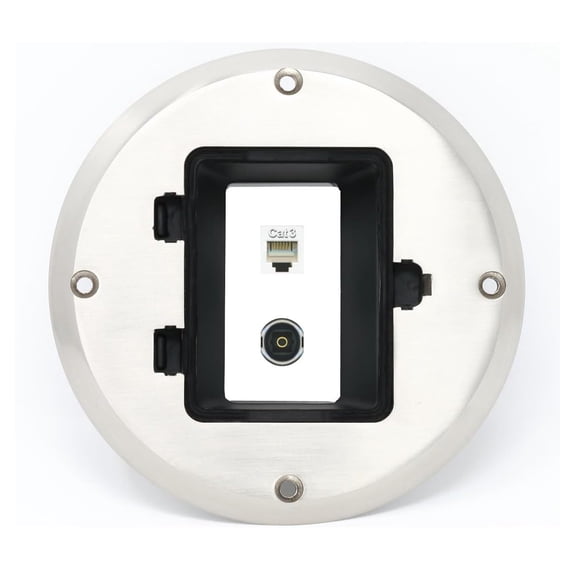RiteAV Phone TOSLINK Floor Box [Stainless Steel]