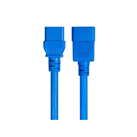 RiteAV Power Extension Cable/Cord - 2 Feet - Blue | 12AWG 20A (IEC 60320 C19 to IEC 60320 C20)
