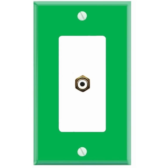 RiteAV RCA-White Wall Plate [Green-White]