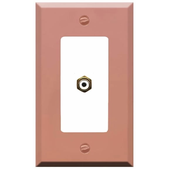RiteAV RCA-White Wall Plate [Rose Gold-White]