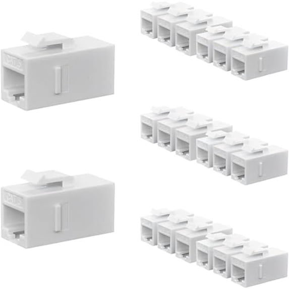 RiteAV - RJ45 Cat6 Keystone Coupler Female to Female Cat6 Keystone Jack ...