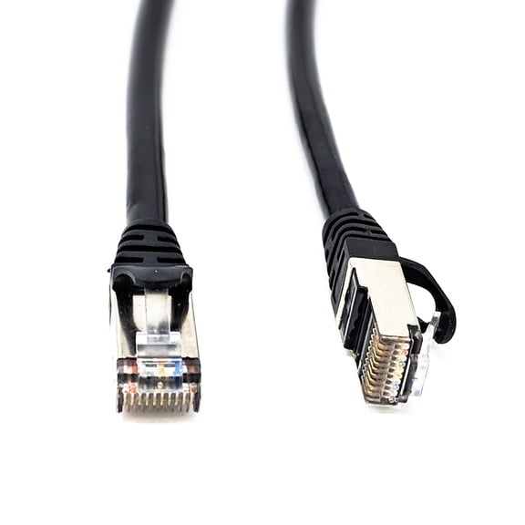 RiteAV RJ50 10p10c SFTP CAT5 Male to Male Cable with Shielded Connectors - Black - 50 Meter