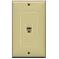 thumbnail image 1 of RiteAV Rj11/12 Phone Beige Wall Plate 1 Gang Decorative Ivory, 1 of 1