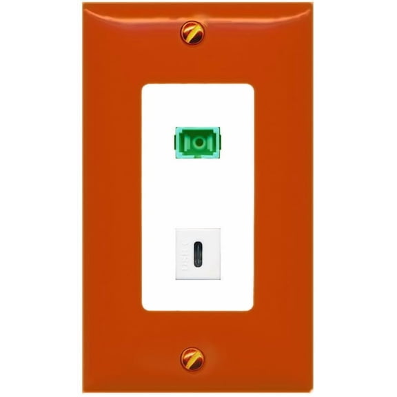 RiteAV SC-APC-SX USBC Wall Plate [Orange/White]
