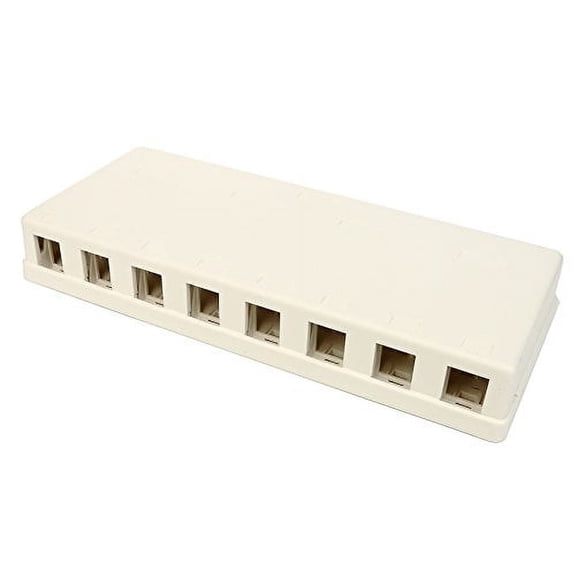 RiteAV Surface Mount Box 8 Port for Cat5e Jacks Blank