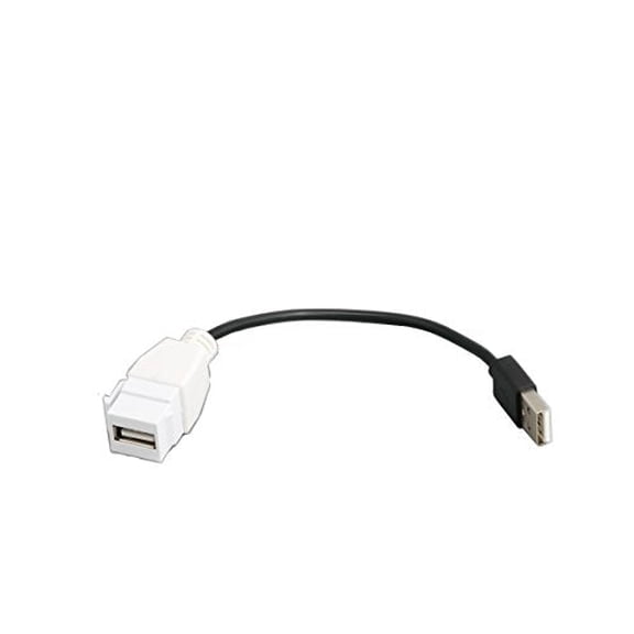 RiteAV USB 2.0 A Male-Female M/F Pigtail Extension Keystone-to-Cable Dongle Cord