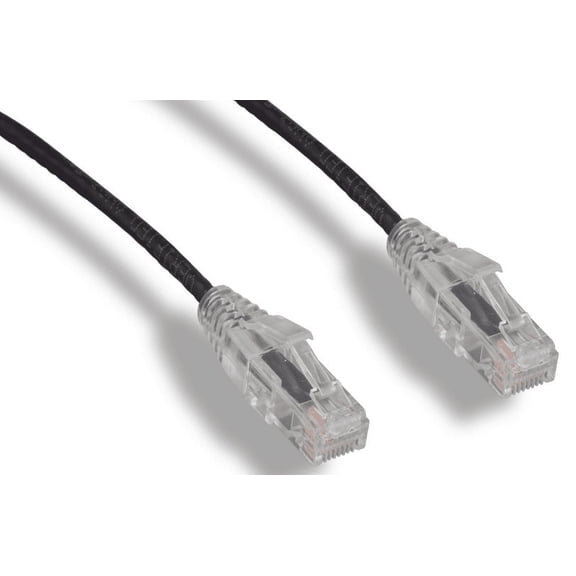 RiteAV - Ultra Slim, Tested Cat 6A High Density Network Ethernet Cable - Black - 7ft (10 Pack)