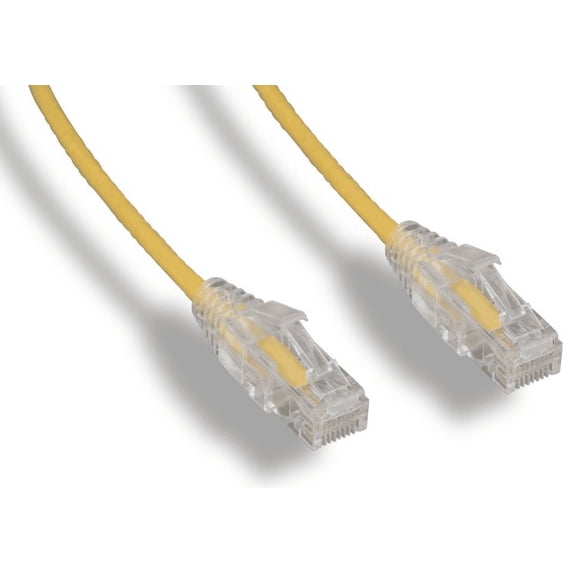 RiteAV - Ultra Slim, Tested Cat 6A High Density Network Ethernet Cable - Yellow - 6ft (10 Pack)