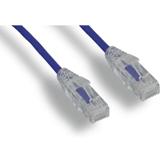 RiteAV - Ultra Slim, Tested Cat6 High Density Network Ethernet Cable - Purple - 7ft (10 Pack)