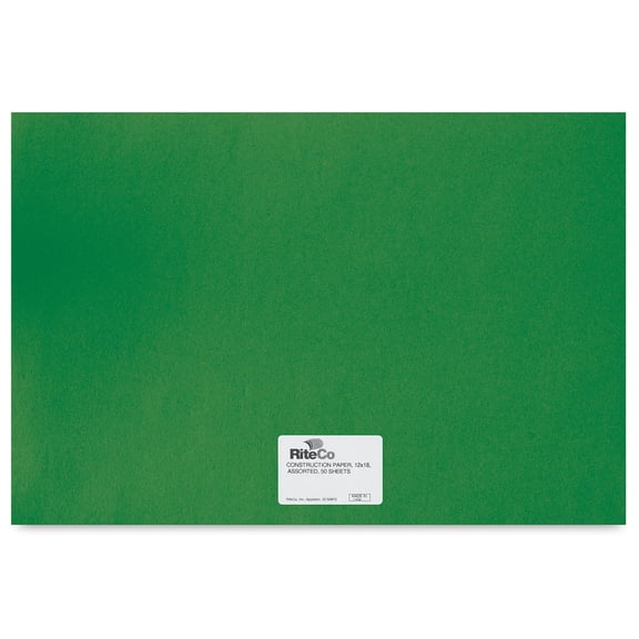 RiteCo Construction Paper - Holiday Green, 12" x 18", 50 Sheets