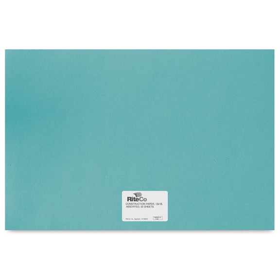 RiteCo Construction Paper - Light Blue, 12" x 18", 50 Sheets