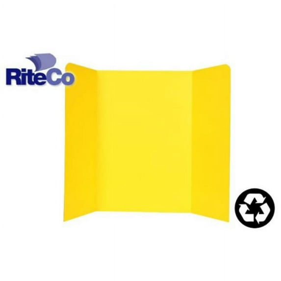 RiteCo Raydiant 22106 Riteco Tri-Fold Presentation Boards 48 In. X 36 In. Yellow - 24 Pack