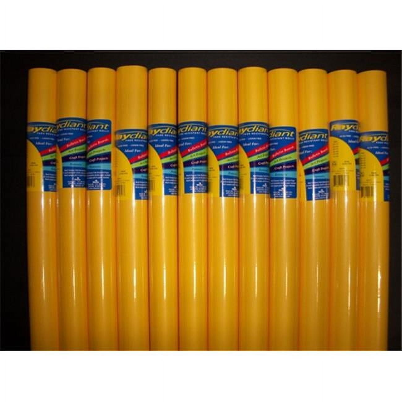 RiteCo Raydiant 80011 Riteco Raydiant Fade Resistant Art Rolls Canary Yellow 24 In. X 12 Ft. 12 Pack