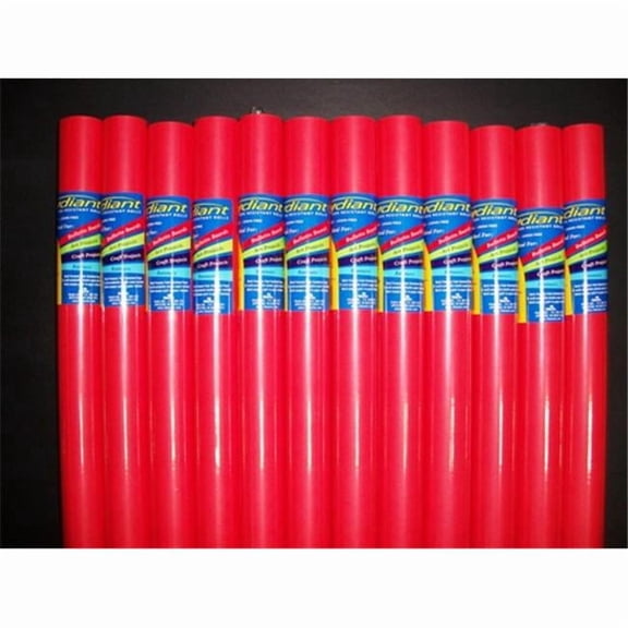 RiteCo Raydiant 80036 Riteco Raydiant Fade Resistant Art Rolls Bright Red 36 In. X 30 Ft. 12 Pack