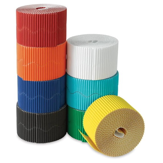 RiteCo Trim-It Corrugated Scalloped Trim Borders - Pkg of 8, 2-1/4" x 50 ft