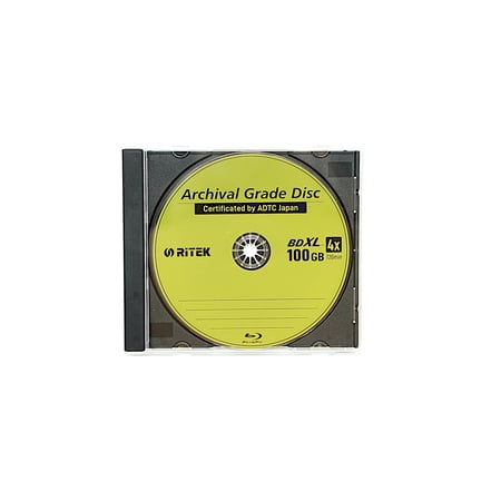 Ritek BDXL 4X 100GB 3-Layer Archival Grade Blank Disc Certified by ADTC Japan