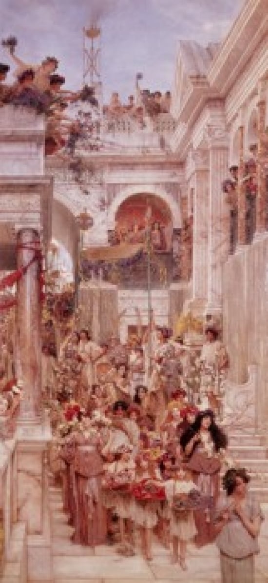 Rites of Spring Lawrence Alma-Tadema (1836-1912Dutch) Canvas Art - Lawrence Alma-Tadema (24 x 36)