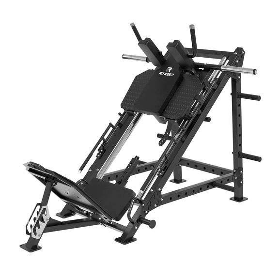 Ritkeep Leg Press Hack Squat Machine, Adjustable Leg Press Machine for Home Workout, Professional Hack Squat Machine with Weight Storage Posts