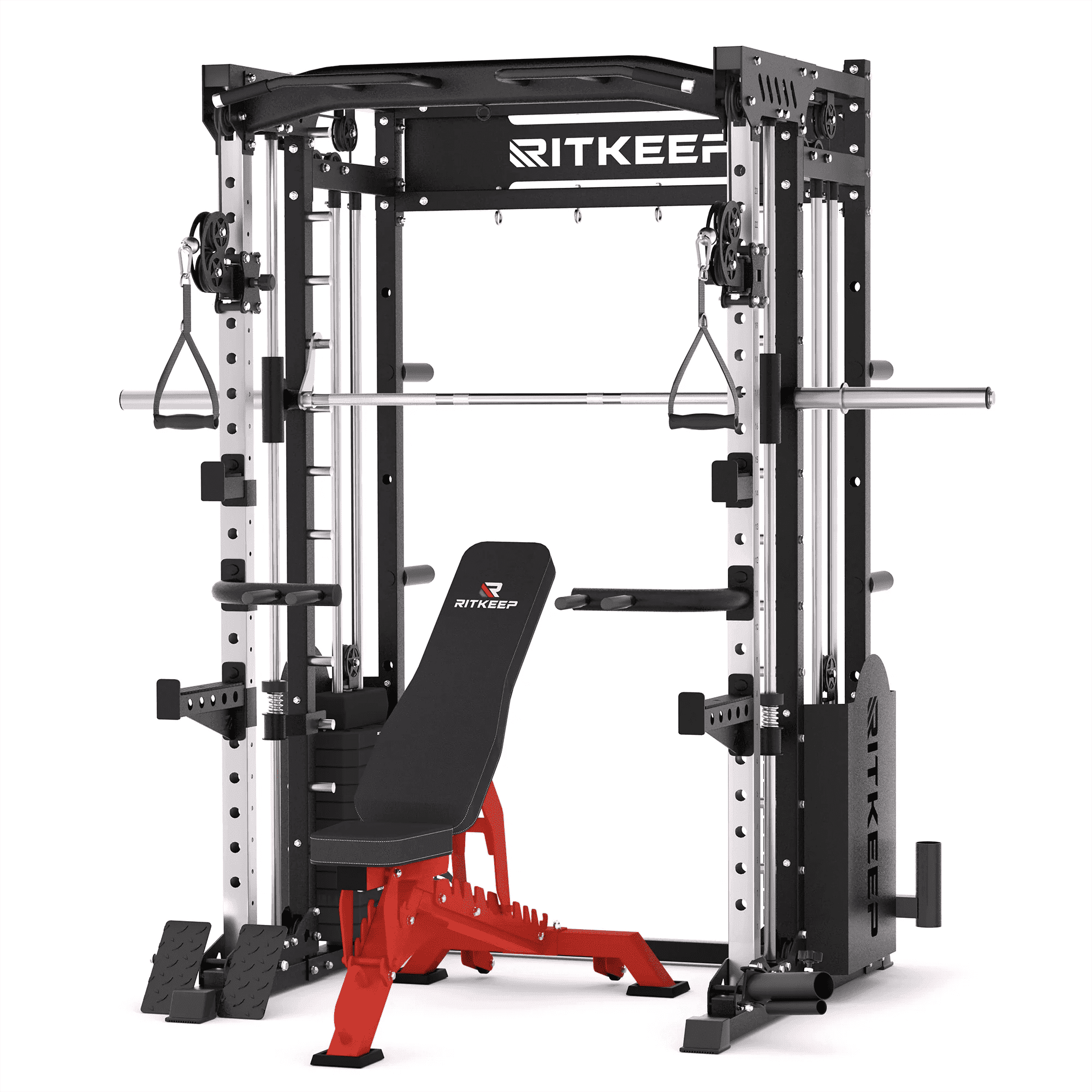 RitKeep PMAX 5600 Pro Home Gym Smith Machine, 6-in-1 Squat Rack