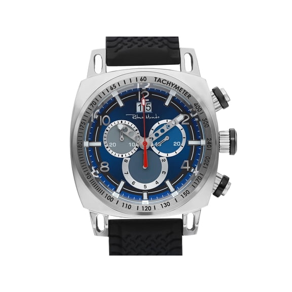 Ritmo Mundo Racer 20th Anniversary 44mm Steel Blue Dial Quartz Mens Watch 2222/1