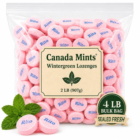 Rito Pink Wintergreen Mints 4 lbs.No Known Allergens