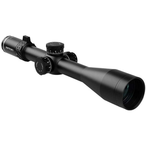 Riton Optics 5 Conquer 5-25x 56mm Riflescope, 34mm Tube, First Focal Plane, MRAD Illuminated/Illuminated PSR, Black