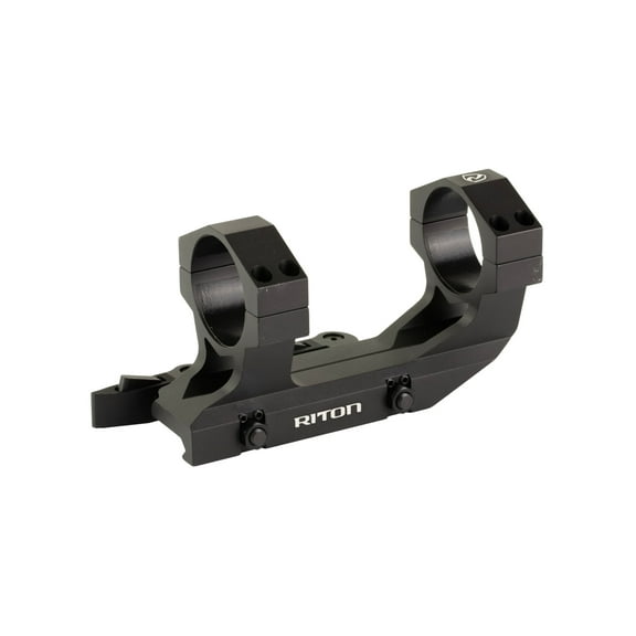Riton Optics 34mm QD Cant Scope Mount with Bubble Level, Quick Detach, Hardened Steel, Pick Rail Compatible (X34QD)