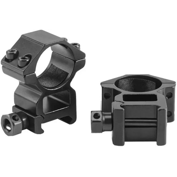Riton Optics 1in Riflescope Rings, 18mm, Set of 2, Black, High