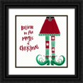 thumbnail image 1 of Ritter, Gina 12x12 Black Ornate Wood Framed with Double Matting Museum Art Print Titled - Holiday Legs II, 1 of 4