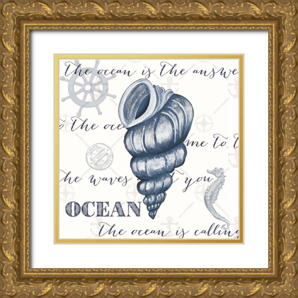 Ritter, Gina 12x12 Gold Ornate Wood Framed with Double Matting Museum ...