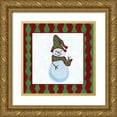 thumbnail image 1 of Ritter, Gina 12x12 Gold Ornate Wood Framed with Double Matting Museum Art Print Titled - Snowman Zig Zag Square II, 1 of 4