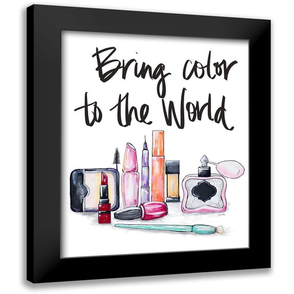 Ritter, Gina 12x14 Black Modern Framed Museum Art Print Titled - Bring Color to the World