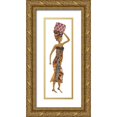 thumbnail image 1 of Ritter, Gina 13x32 Gold Ornate Wood Framed with Double Matting Museum Art Print Titled - Xhose Woman of Pottery II, 1 of 4