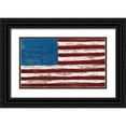 thumbnail image 1 of Ritter, Gina 14x10 Black Ornate Wood Framed with Double Matting Museum Art Print Titled - Artistic American Flag, 1 of 4