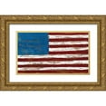 thumbnail image 1 of Ritter, Gina 14x10 Gold Ornate Wood Framed with Double Matting Museum Art Print Titled - Artistic American Flag, 1 of 4