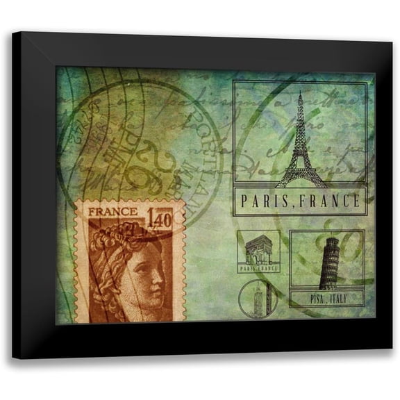 Ritter, Gina 14x12 Black Modern Framed Museum Art Print Titled - Travel Collage III
