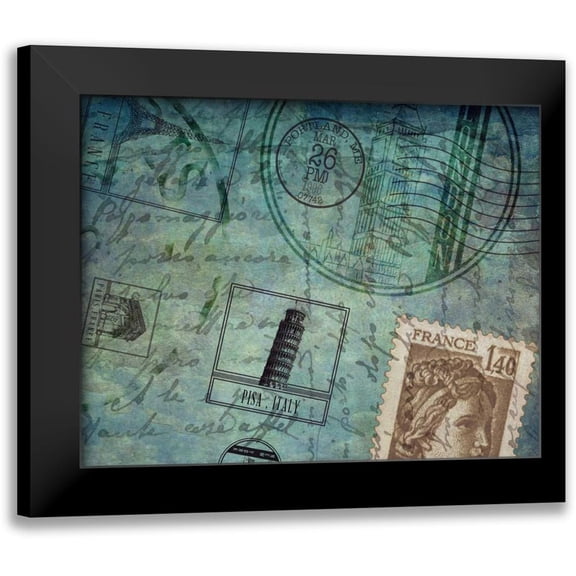 Ritter, Gina 14x12 Black Modern Framed Museum Art Print Titled - Travel Collage IV