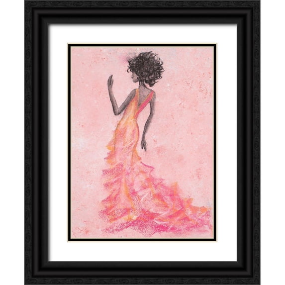 Ritter, Gina 14x18 Black Ornate Wood Framed with Double Matting Museum Art Print Titled - Xhose Woman in Pink