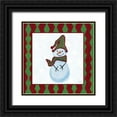 thumbnail image 1 of Ritter, Gina 15x15 Black Ornate Wood Framed with Double Matting Museum Art Print Titled - Snowman Zig Zag Square III, 1 of 4