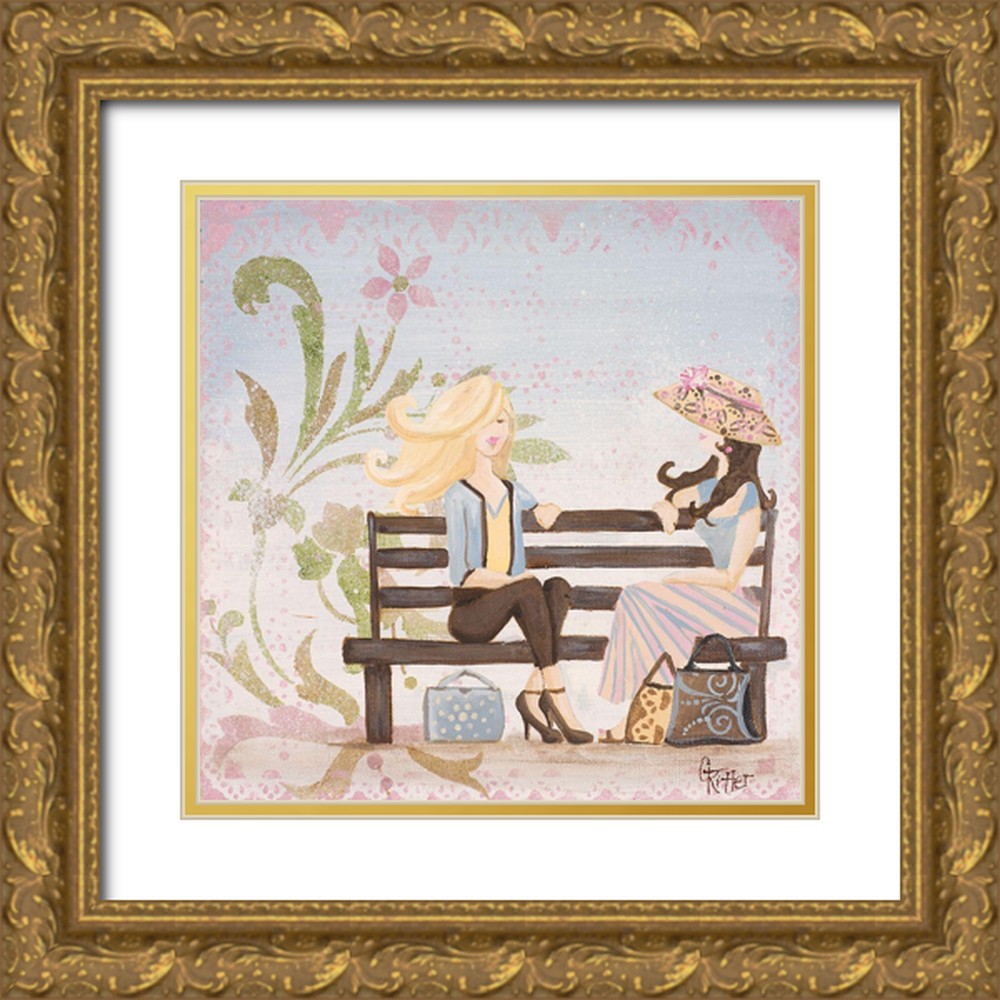 Ritter, Gina 15x15 Gold Ornate Wood Framed with Double Matting Museum ...