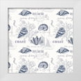 thumbnail image 1 of Ritter, Gina 15x15 White Modern Wood Framed Museum Art Print Titled - Indigo Ocean Pattern, 1 of 4
