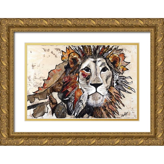Ritter, Gina 18x13 Gold Ornate Wood Framed with Double Matting Museum Art Print Titled - Out Of The Jungle II