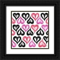 thumbnail image 1 of Ritter, Gina 20x20 Black Ornate Wood Framed with Double Matting Museum Art Print Titled - Heart Strokes Pattern, 1 of 4