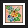 thumbnail image 1 of Ritter, Gina 20x20 Black Ornate Wood Framed with Double Matting Museum Art Print Titled - Hibiscus Bouquet Collage, 1 of 4