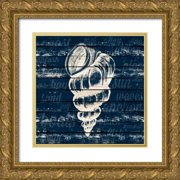 Ritter, Gina 20x20 Gold Ornate Wood Framed with Double Matting Museum Art Print Titled - Coastal Wonder VI